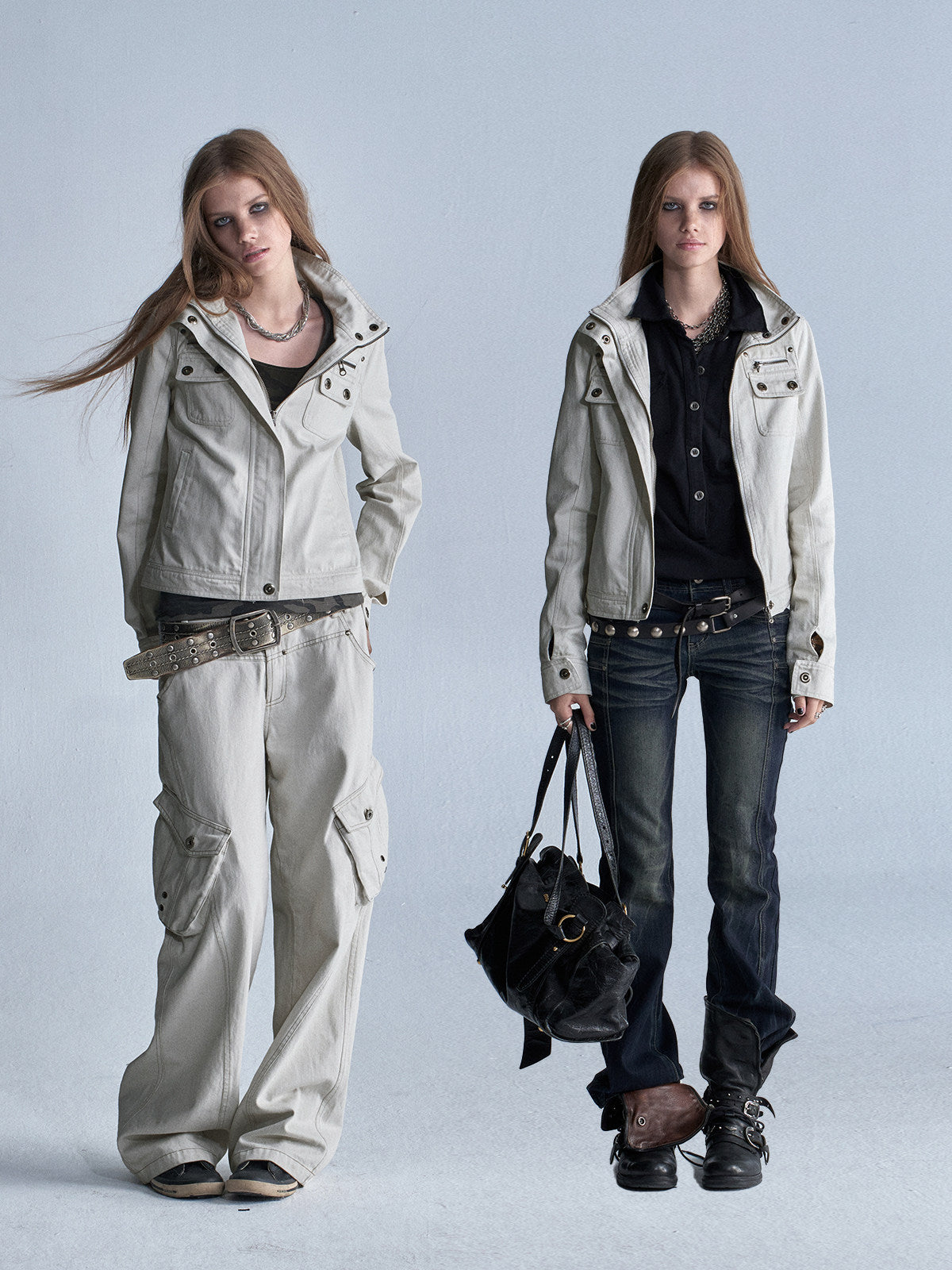 FADED IVORY MULTI POCKET BLOUSON