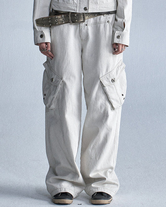RIVET DETAIL LOOSE CARGO PANTS