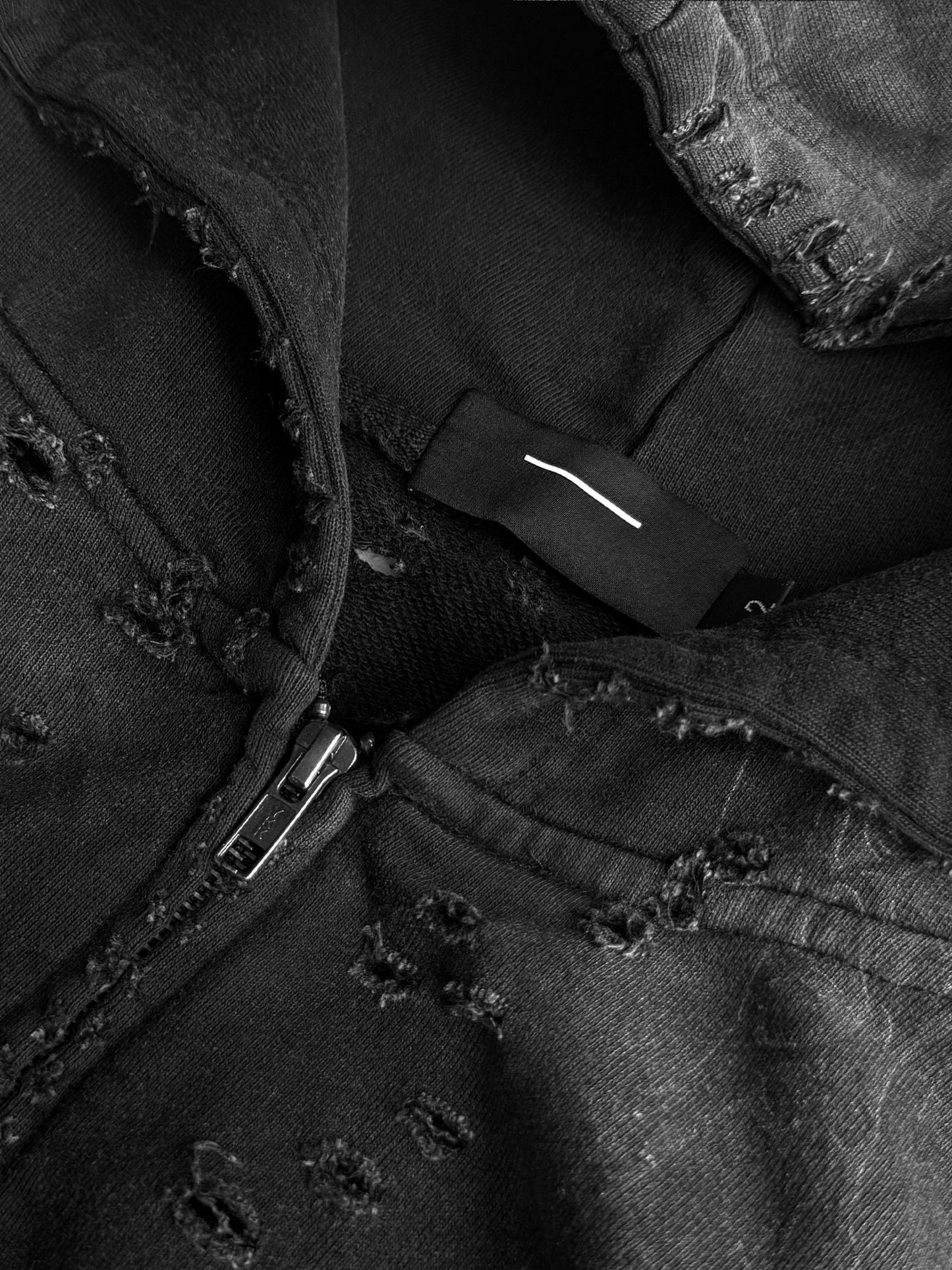 FADED BLACK RUNE HOODED SWEATSHIRT