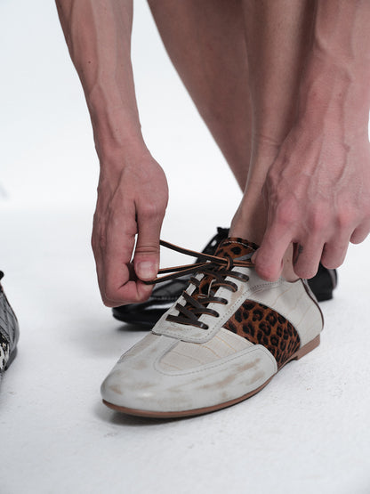 LEOPARD PANEL GERMAN TRAINER SNEAKERS