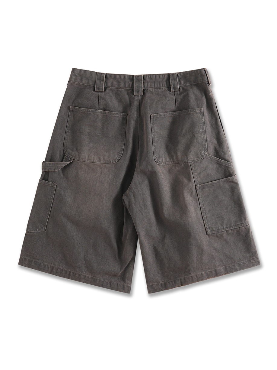 RIVETED WORKWEAR CANVAS SHORTS