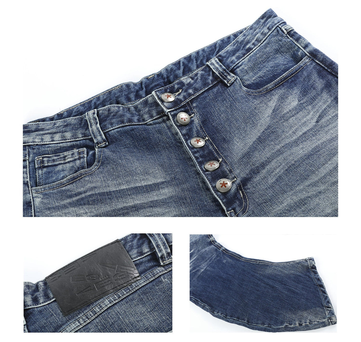 ICE BLUE WHISKER CUTLASS JEANS