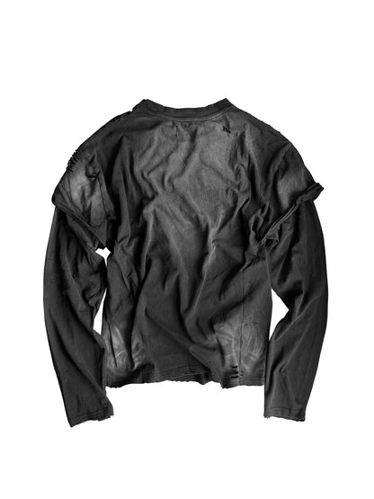 SPRAY WASH LAYERED LONG TEE