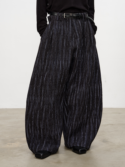 HEAVY JACQUARD WIDE TROUSERS