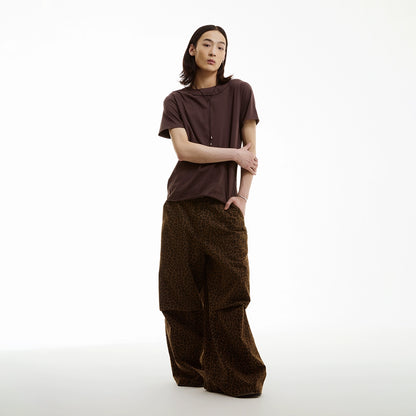 DARK LEOPARD WIDE PANTS