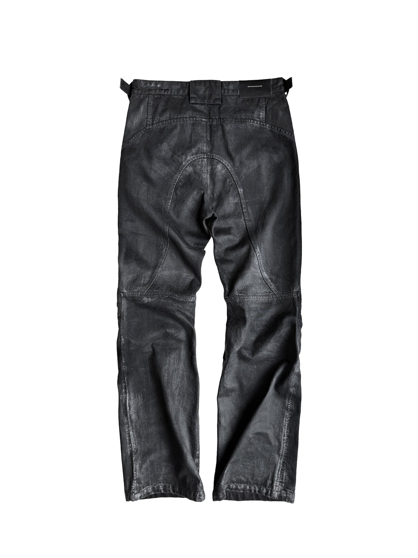 DARK COATED DECONSTRUCTED JEANS