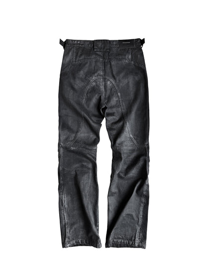DARK COATED DECONSTRUCTED JEANS