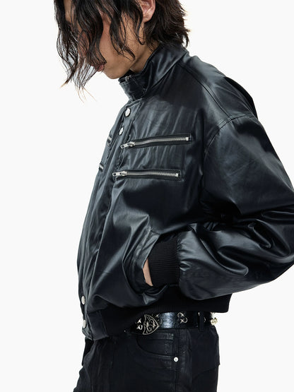 METAL ACCENT STAND COLLAR JACKET