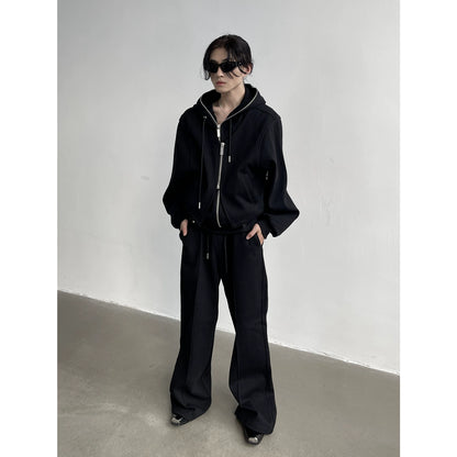 FULL ZIP HEAVY TWO-PIECE HOODED SWEATER AND PANTS