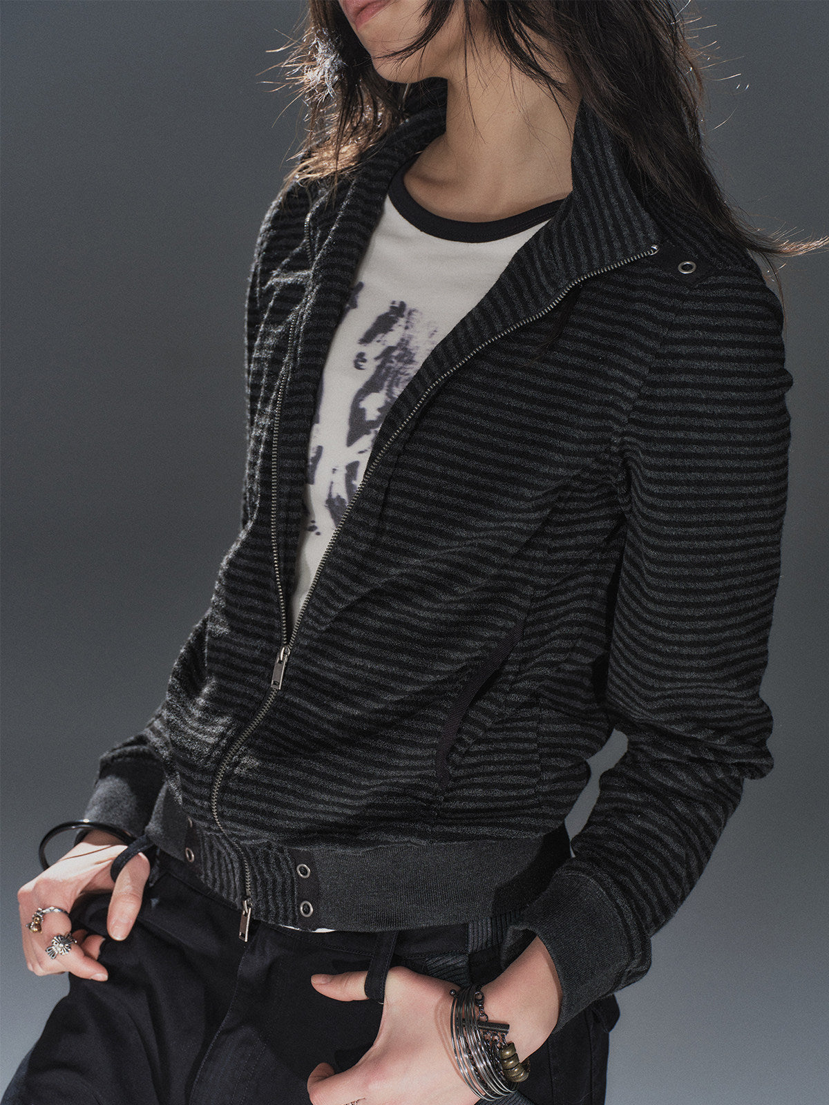 ASH SIGNAL EYELET TRACK BLOUSON