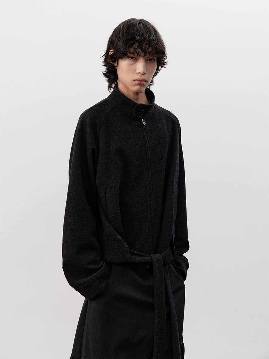 STRAPPY WOOL BLEND JACKET