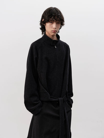 STRAPPY WOOL BLEND JACKET