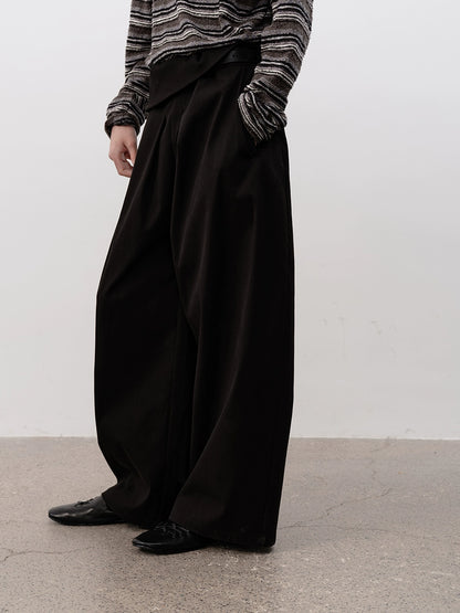 DOUBLE PLEAT LOOSE TROUSERS