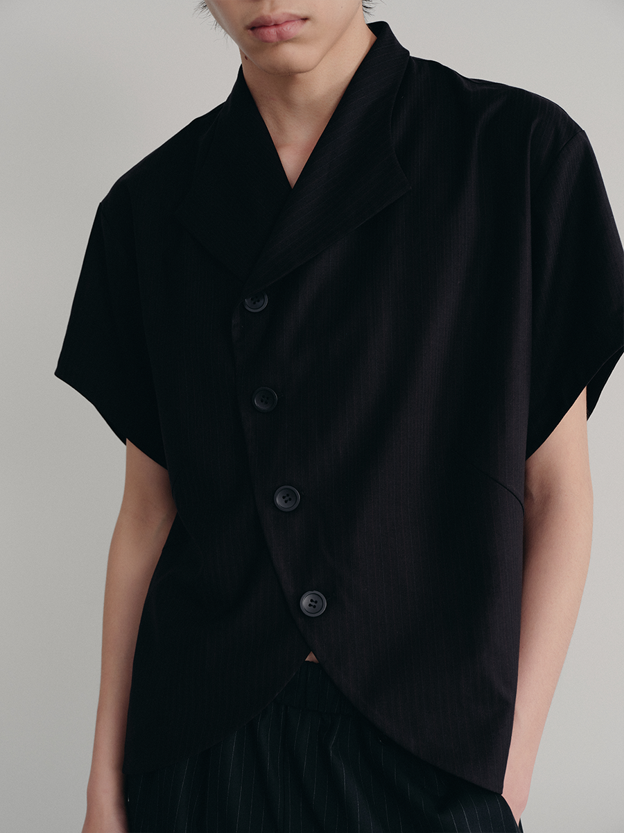 CURVED SLIT DOVETAIL SHIRT