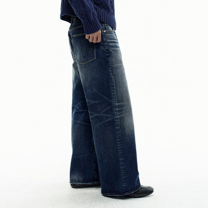 STRAIGHT HIGH OUNCE BLUE DENIM