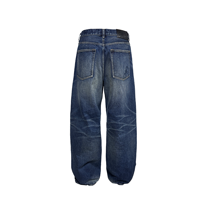 STRAIGHT HIGH OUNCE BLUE DENIM