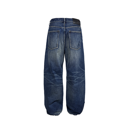 STRAIGHT HIGH OUNCE BLUE DENIM