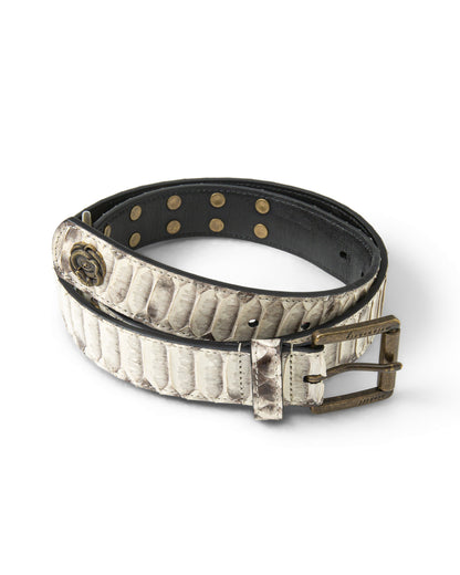 SNAKE EYE RIVETED COWHIDE BELT