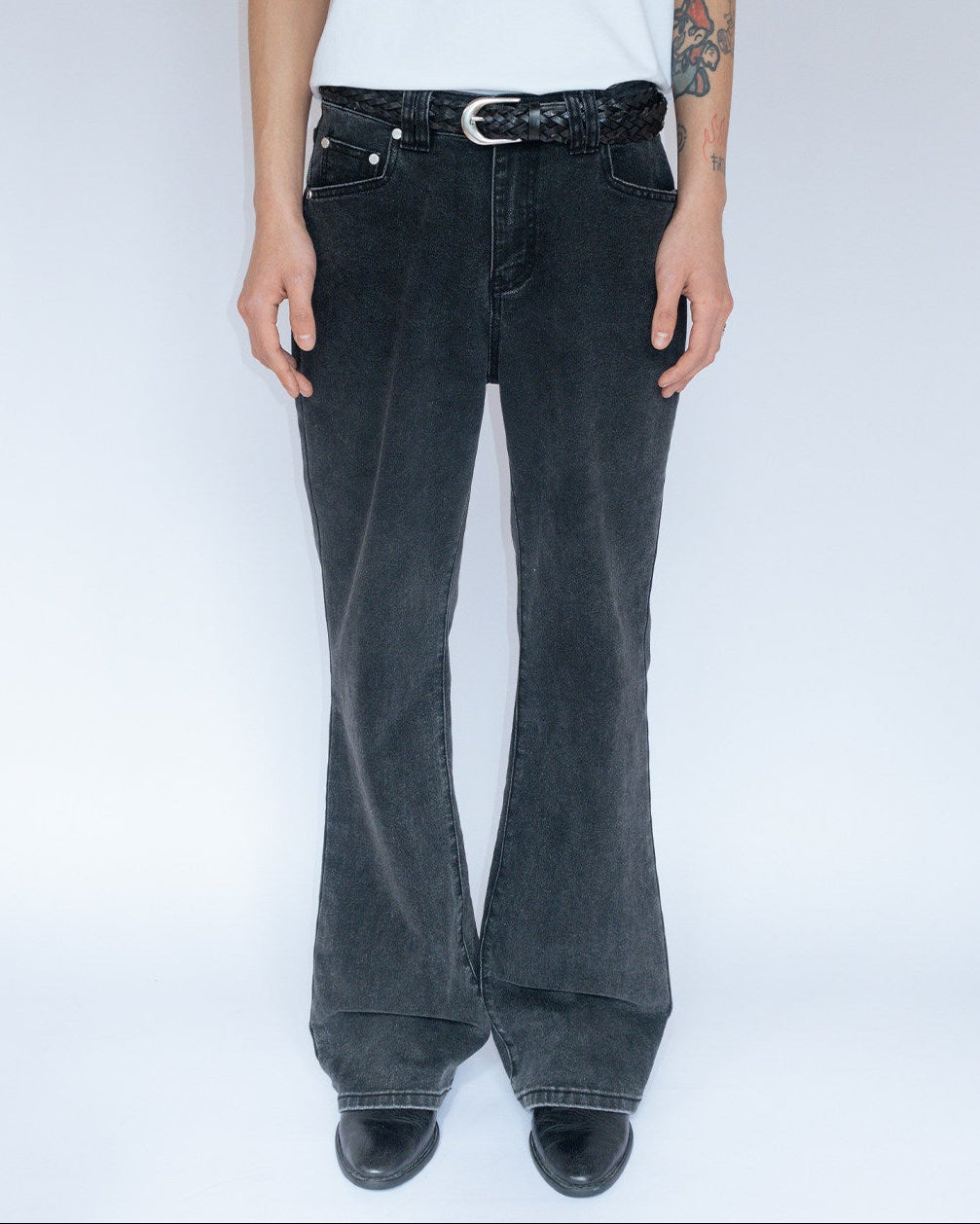 VINTAGE WASHED BOOTCUT JEANS
