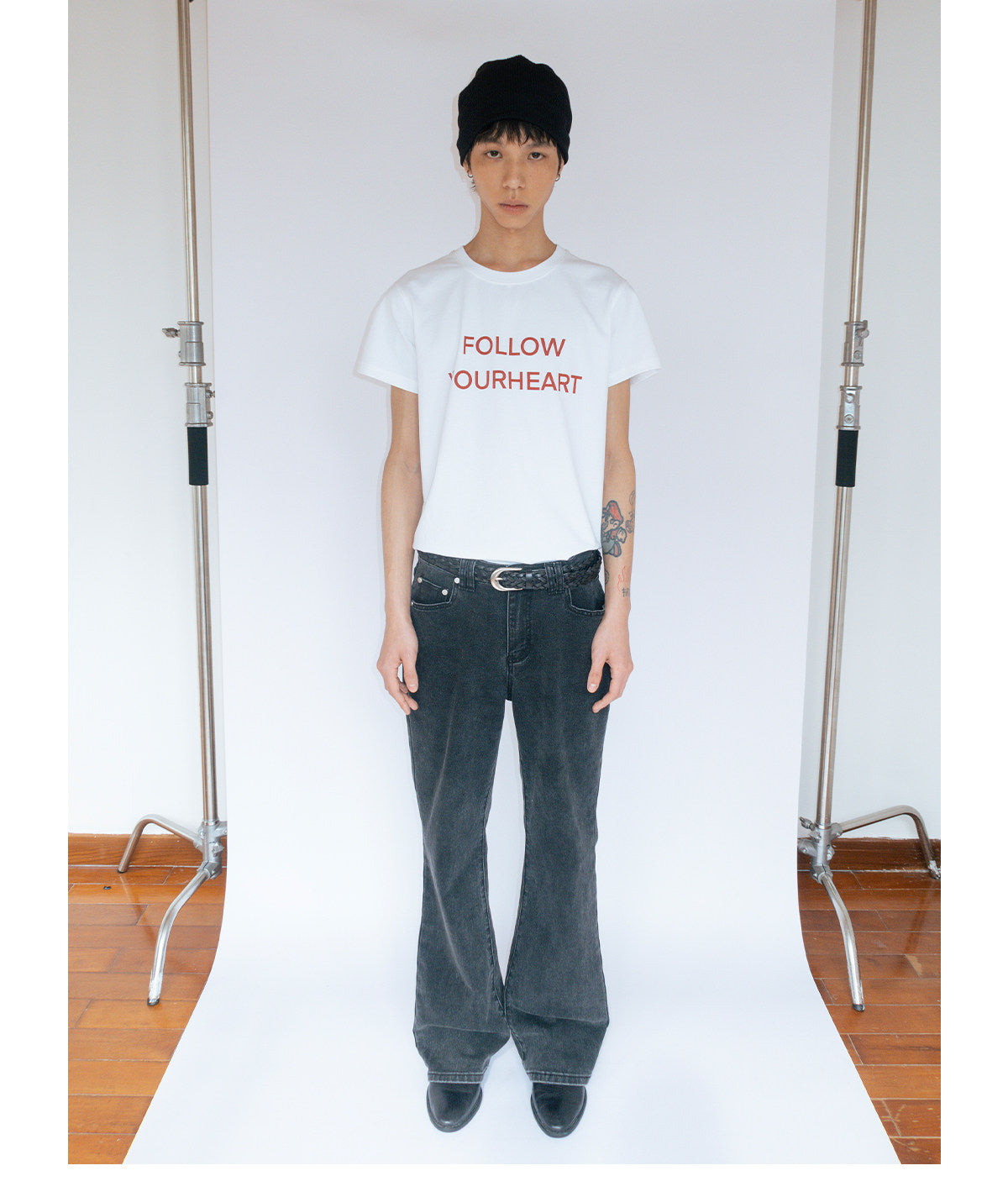 VINTAGE WASHED BOOTCUT JEANS