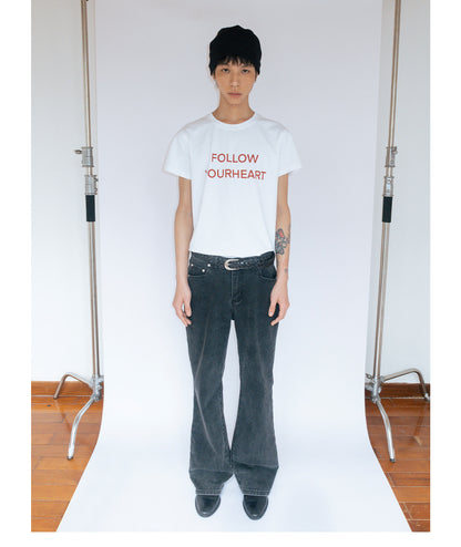 VINTAGE WASHED BOOTCUT JEANS