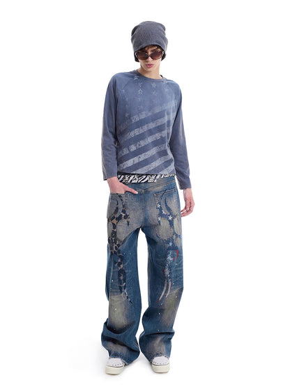 FADED NAVY STAR LONGSLEEVE