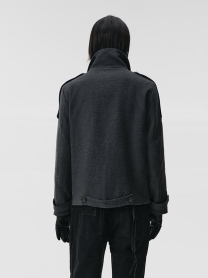 BRUTALIST GREY DOUBLE BREASTED JACKET
