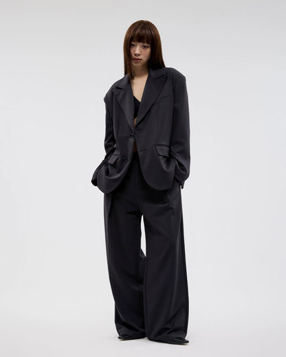 DARK STRIPE WIDE  BLAZER