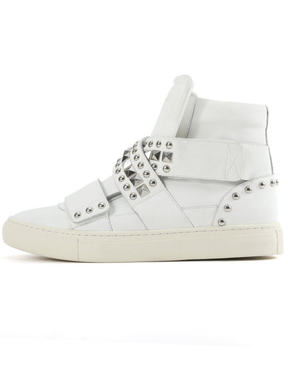 RIVET VELCRO HIGH TOP STAD SNEAKERS