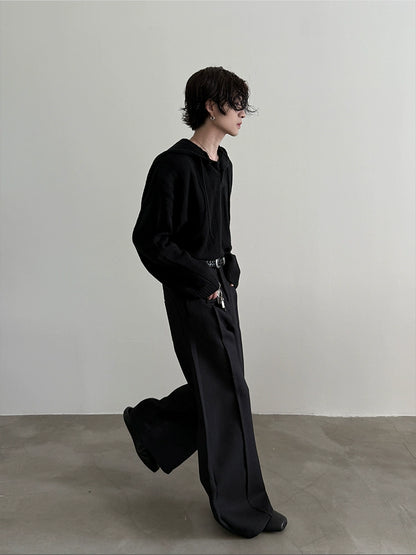 HEAVY DESIGN WIDE-LEG SLACKS