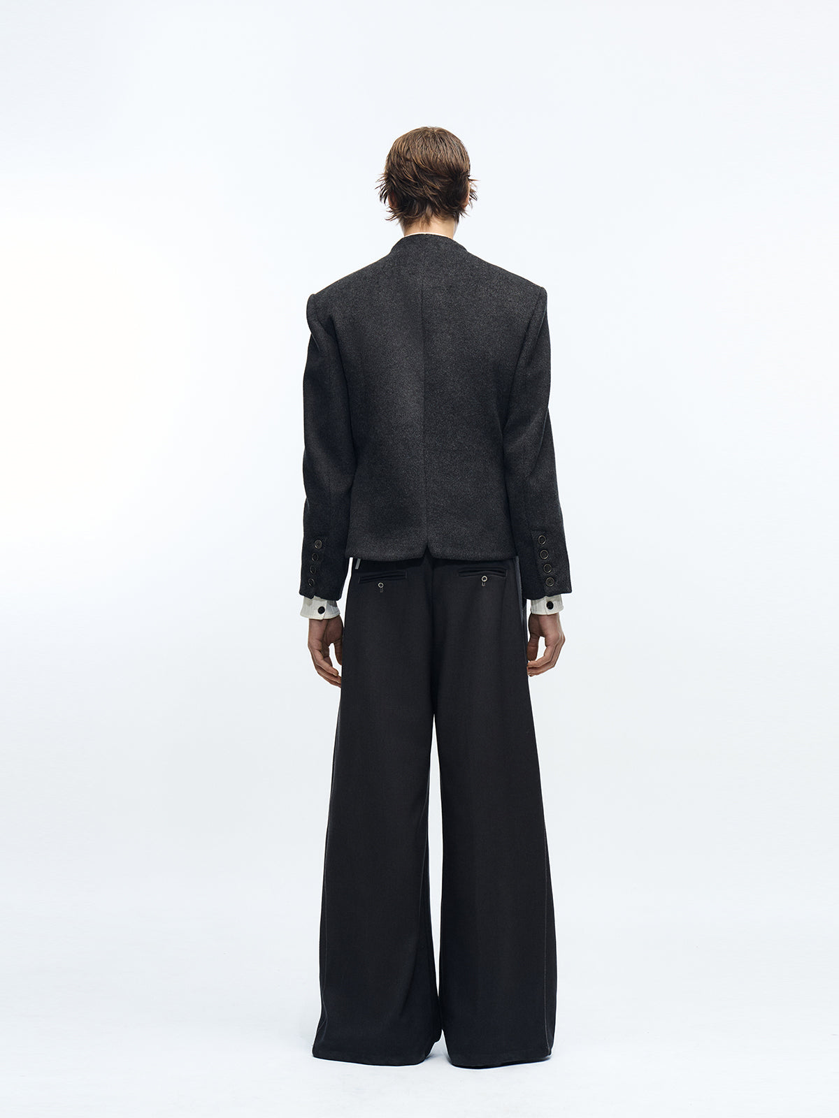 STAND COLLAR WOOL COURT JACKET