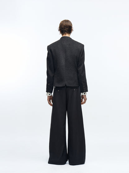 STAND COLLAR WOOL COURT JACKET