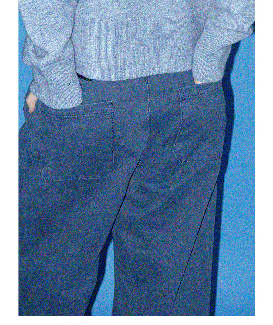 STAR RIVET WASHED LOOSE STRAIGHT CARGO PANTS