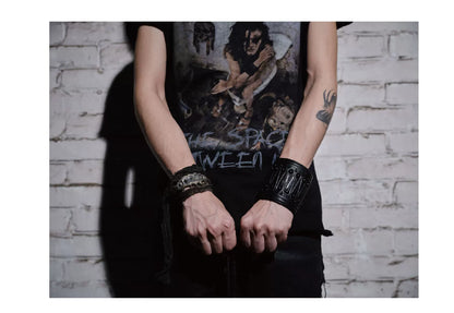 RIVETED DARK COURT WRIST BRACELET