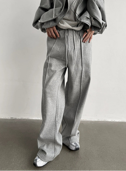 FULL ZIP HEAVY TWO-PIECE HOODED SWEATER AND PANTS