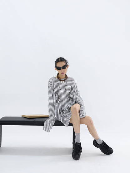 STRIPED LIGHTWEIGHT SUNSCREEN SHIRT