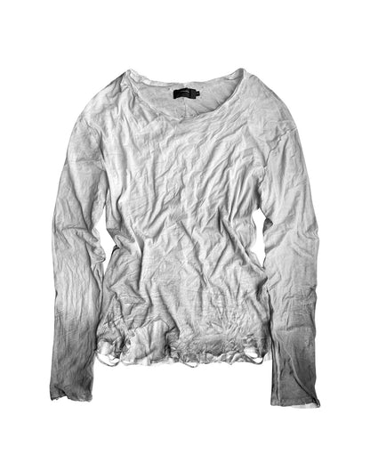 WRINKLED LINEN TOUCH LONG SLEEVE