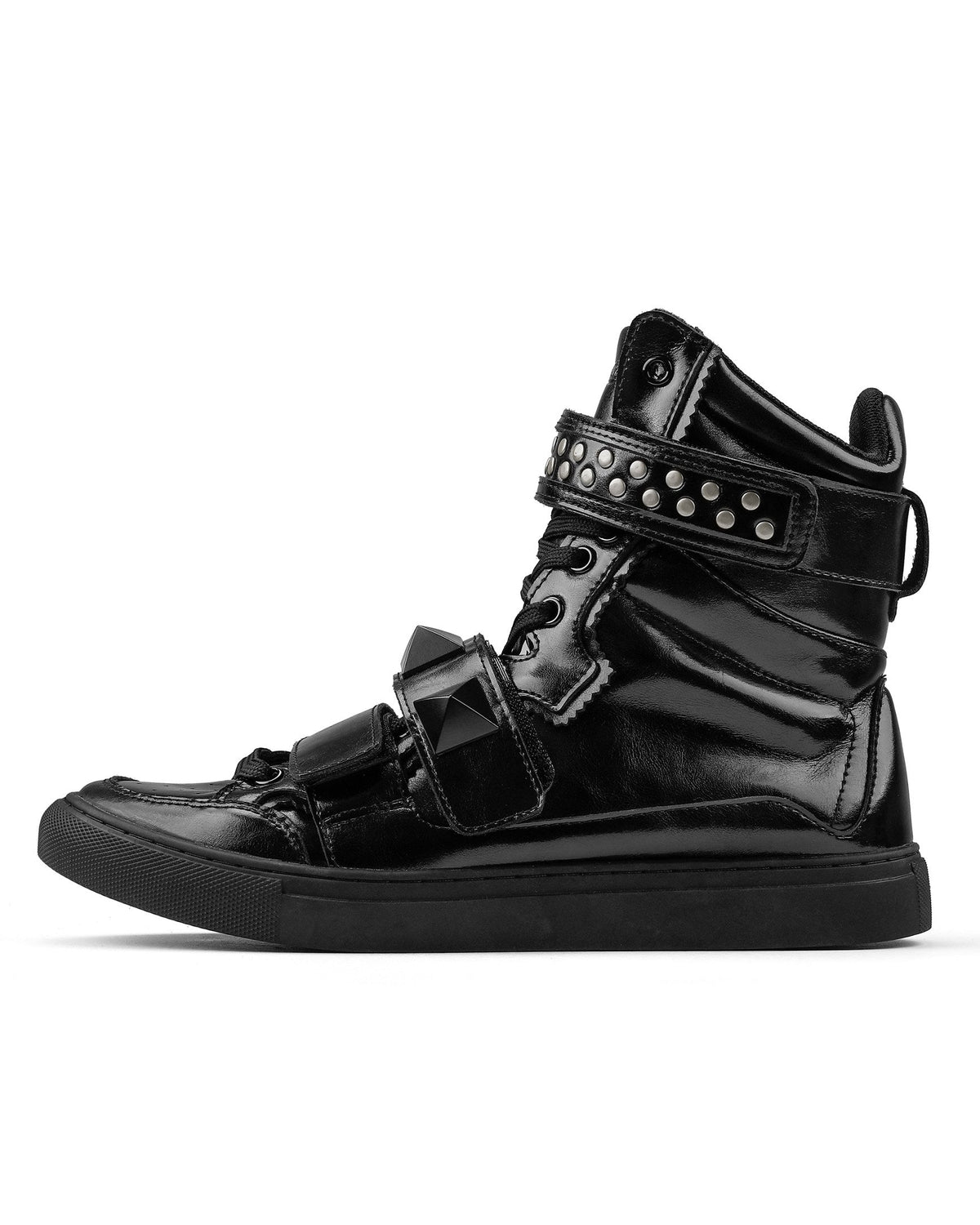 METAL RIVET HIGH TOP SNEAKERS