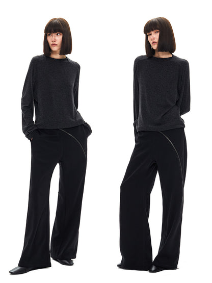 CURVED CHAIN KNIT SWEATPANTS