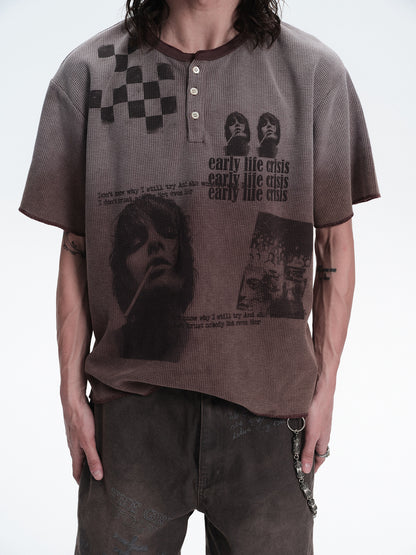 FADED WAFFLE PORTRAIT TEE