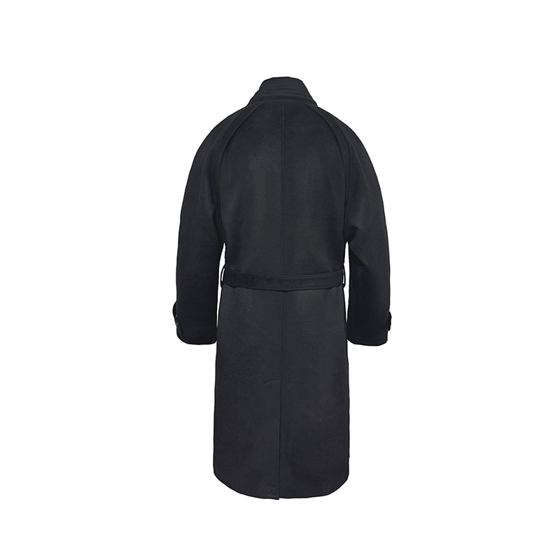 DOUBLE BREASTED RAGLAN WOOL COAT