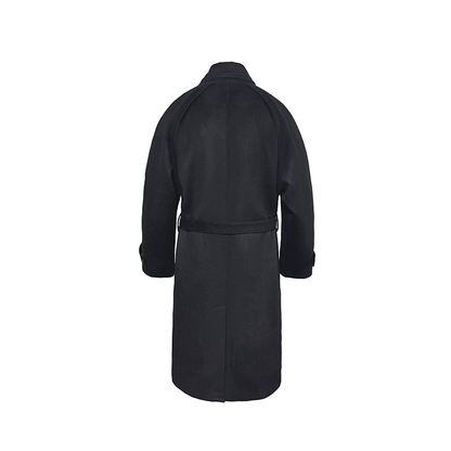 DOUBLE BREASTED RAGLAN WOOL COAT