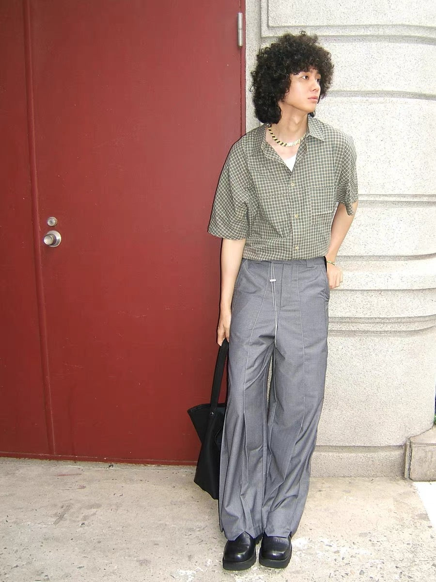 LIGHTWEIGHT STRAIGHT-CUT PANTS