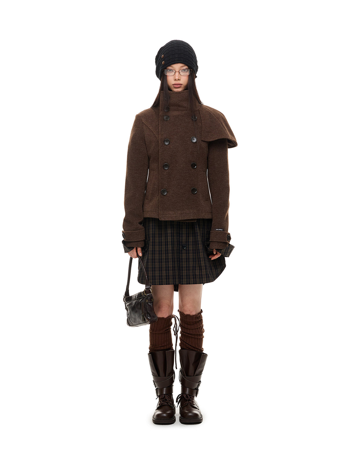 FRENCH ARCHIVE CROPPED WOOL CAPE