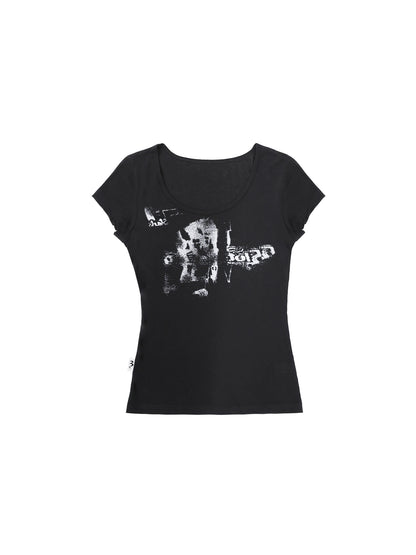 PUNK GRAFFITI TIE WAIST TEE