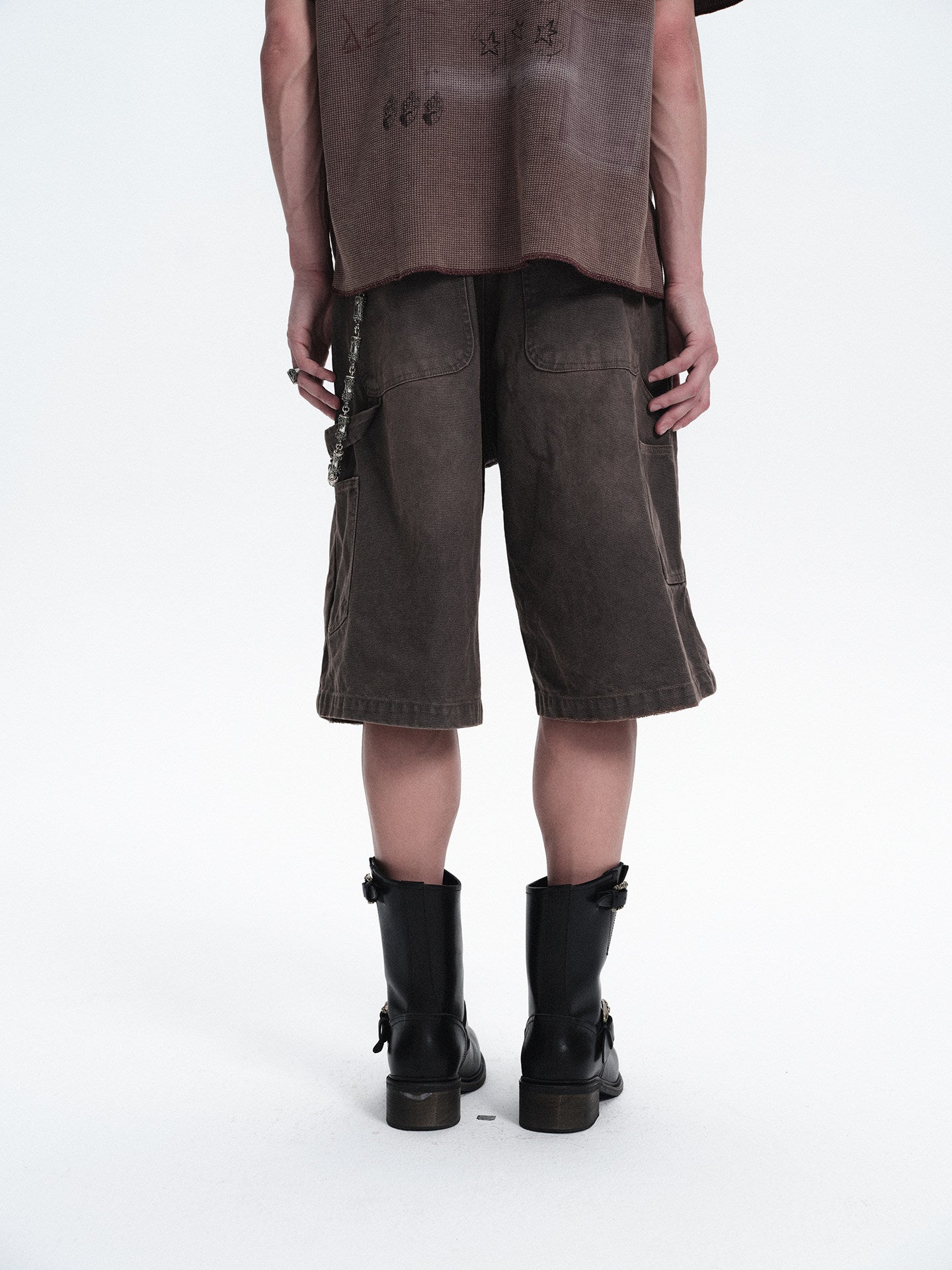 RIVETED WORKWEAR CANVAS SHORTS