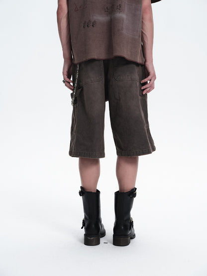 RIVETED WORKWEAR CANVAS SHORTS