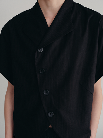 CURVED SLIT DOVETAIL SHIRT