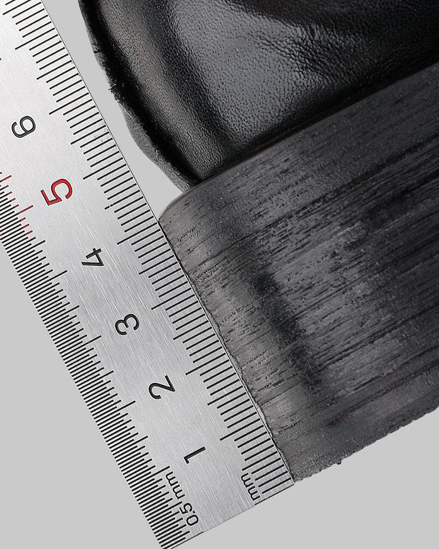 PLEATED LAYERED COWHIDE DERBY SHOES