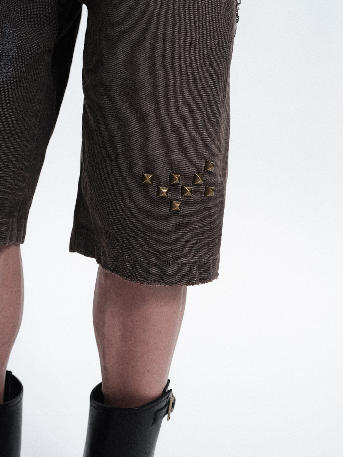 RIVETED WORKWEAR CANVAS SHORTS